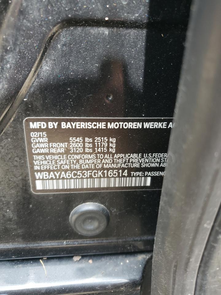 2015 BMW 740 I VIN: WBAYA6C53FGK16514 Lot: 62122595