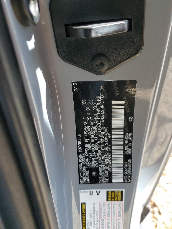 2014 Toyota Fj Cruiser VIN: JTEZU4BF6EK013718 Lot: 66035405