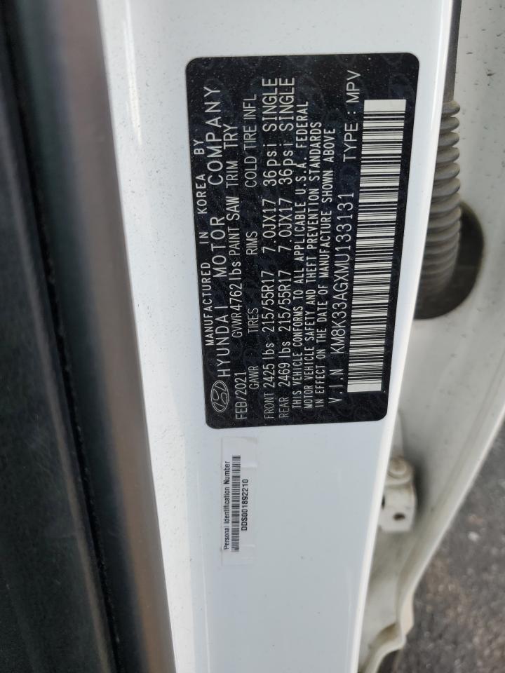 2021 Hyundai Kona Limited VIN: KM8K33AGXMU133131 Lot: 63532375