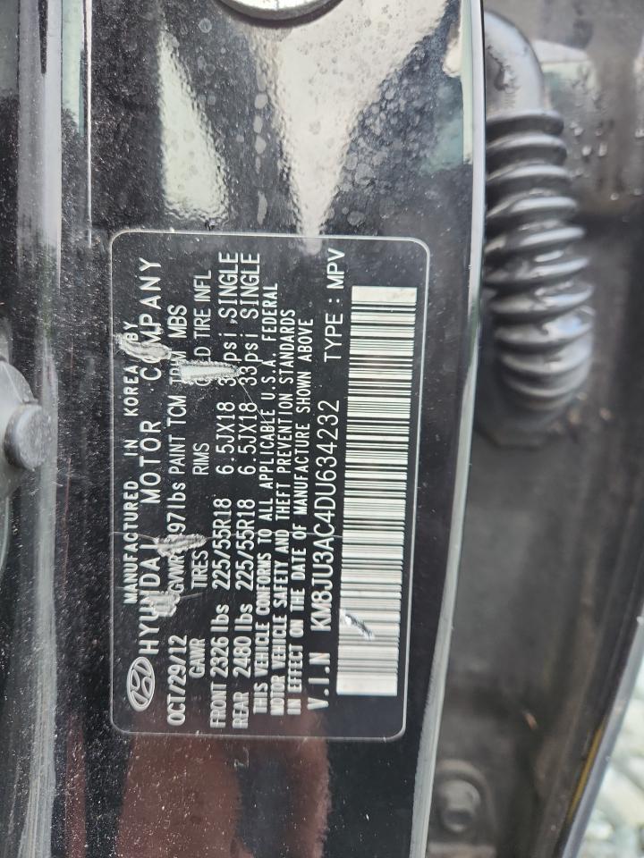 2013 Hyundai Tucson Gls VIN: KM8JU3AC4DU634232 Lot: 64211275