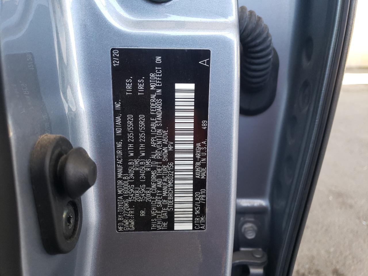 2021 Toyota Highlander Hybrid Platinum VIN: 5TDEBRCH1MS032156 Lot: 63769545
