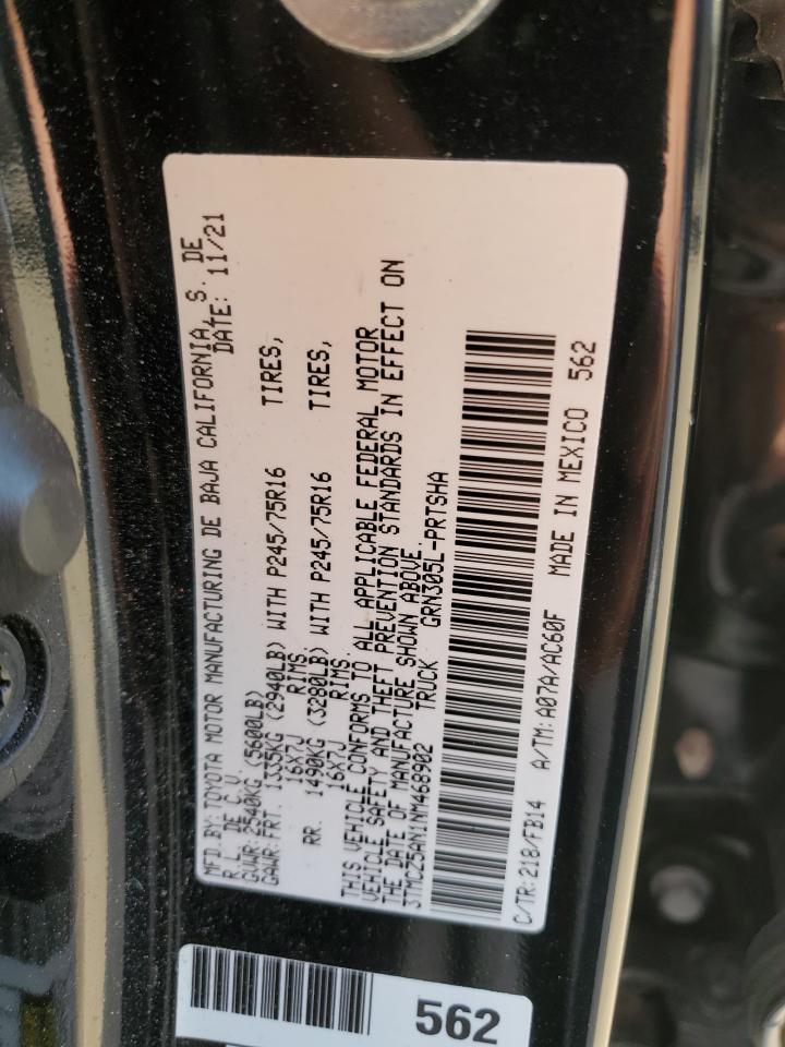 2022 Toyota Tacoma Double Cab VIN: 3TMCZ5AN1NM468902 Lot: 64783525