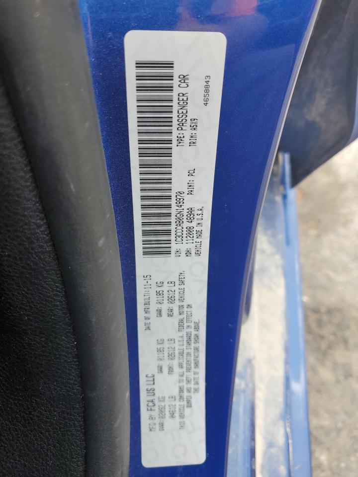 2016 Chrysler 200 Limited VIN: 1C3CCCAB0GN149970 Lot: 66120345