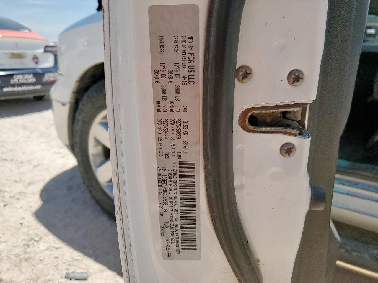 2016 Ram 1500 Slt VIN: 1C6RR7LM9GS337826 Lot: 65069575