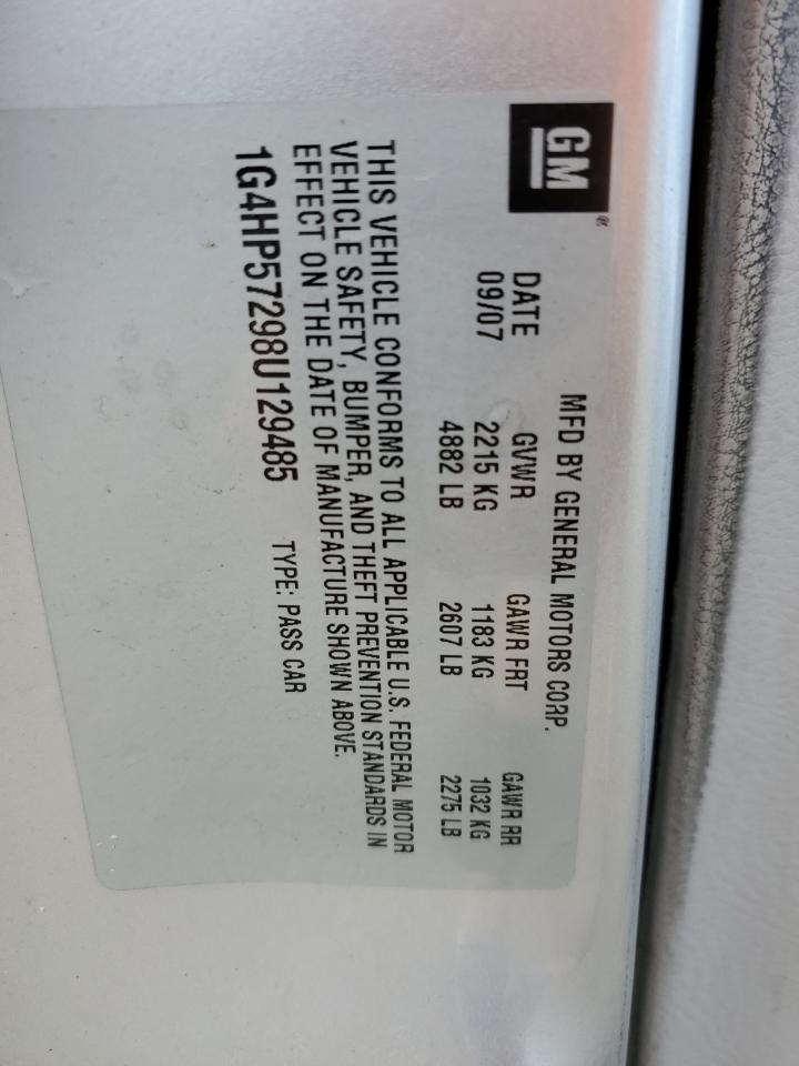 2008 Buick Lucerne Cx VIN: 1G4HP57298U129485 Lot: 64131795