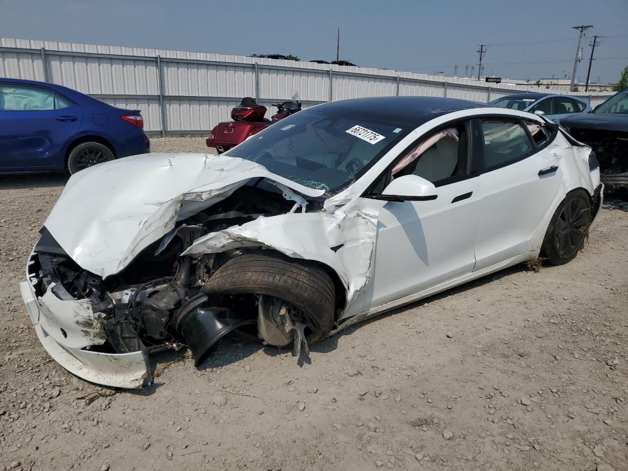 2022 Tesla Model S white null electric 5YJSA1E6XNF480212 photo #1