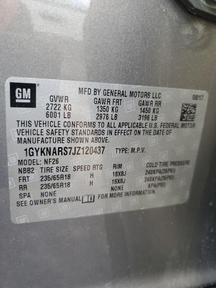 2018 Cadillac Xt5 VIN: 1GYKNARS7JZ120437 Lot: 63323985