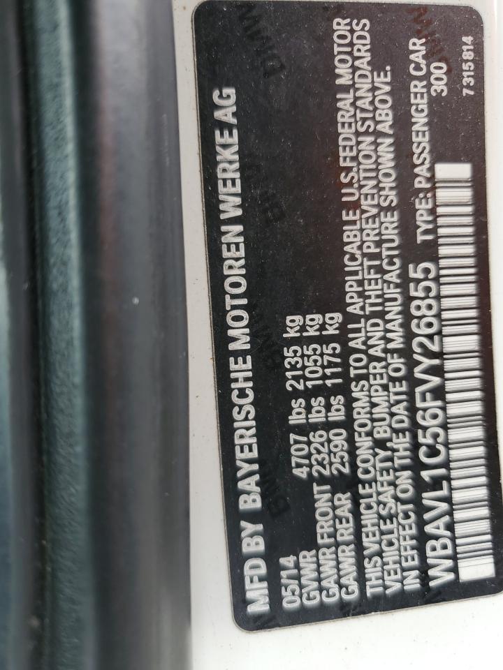 2015 BMW X1 xDrive28I VIN: WBAVL1C56FVY26855 Lot: 64286905