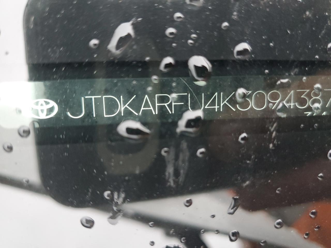 2019 Toyota Prius VIN: JTDKARFU4K3094387 Lot: 64812515