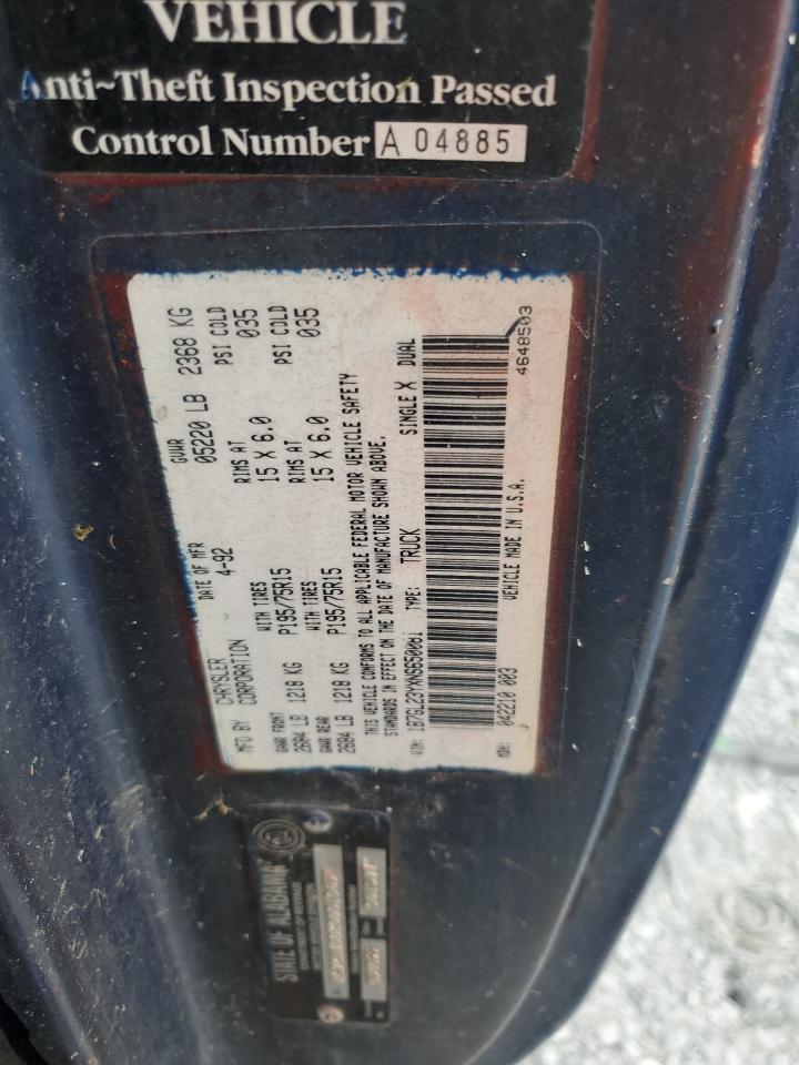 1992 Dodge Dakota VIN: 1B7GL23YXNS650081 Lot: 90571095