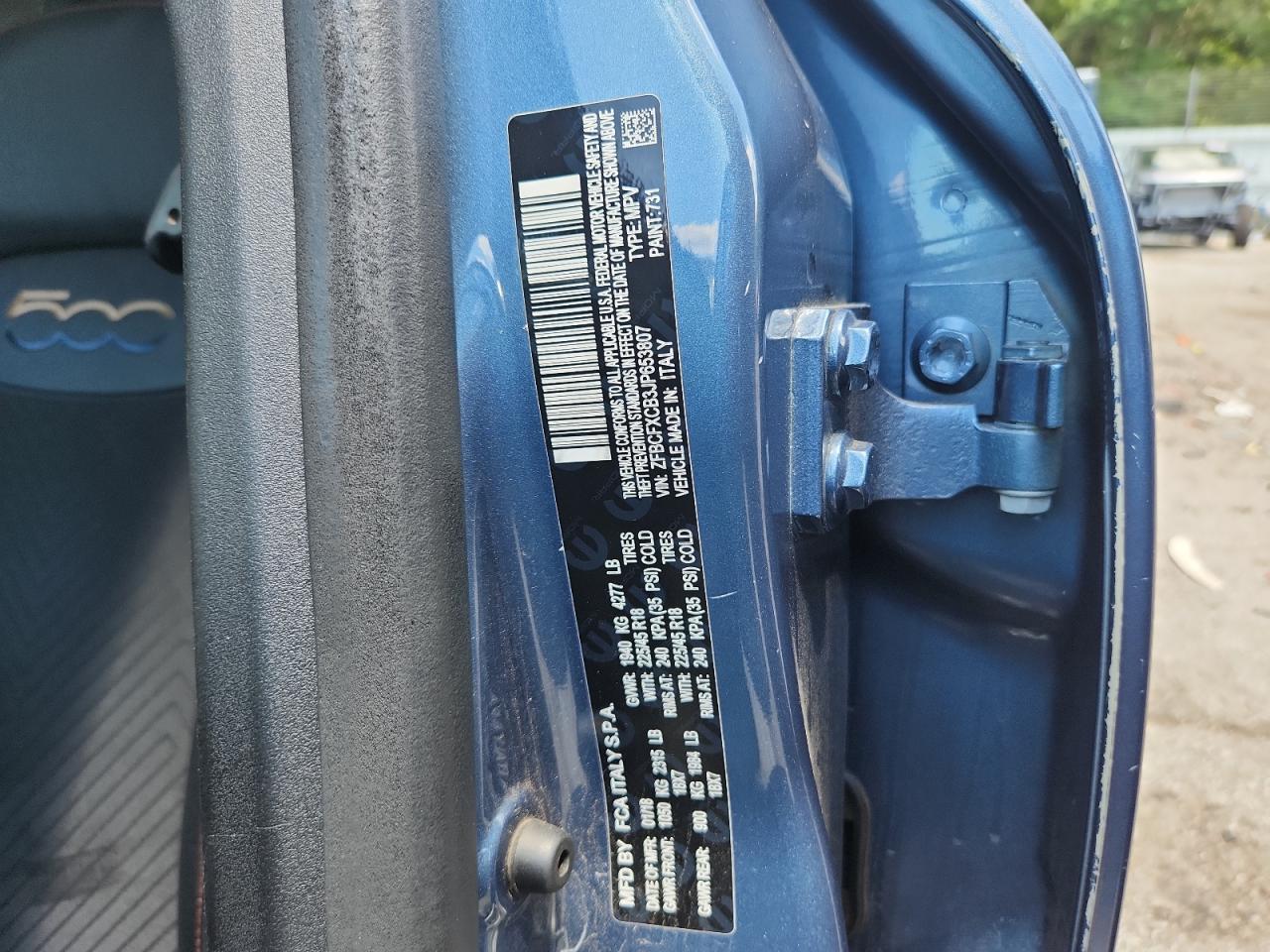 2018 Fiat 500X Trekking VIN: ZFBCFXCB3JP653807 Lot: 66811675