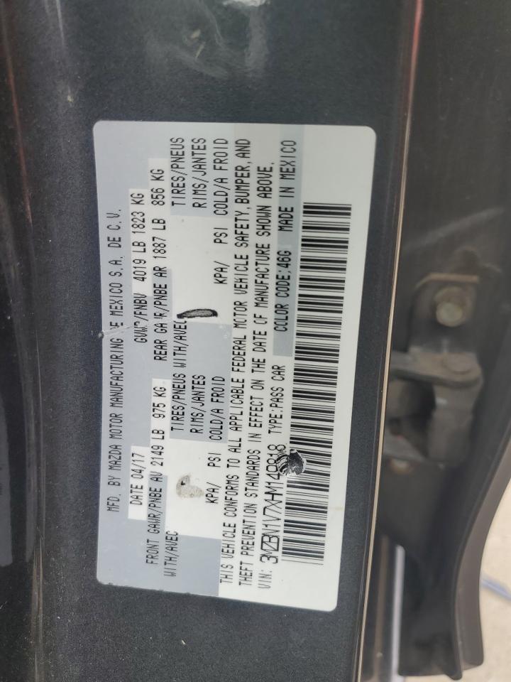 2017 Mazda 3 Touring VIN: 3MZBN1V7XHM149818 Lot: 65025495