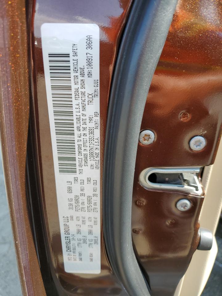 2015 Ram 1500 Laramie VIN: 1C6RR7NT1FS513691 Lot: 65722085