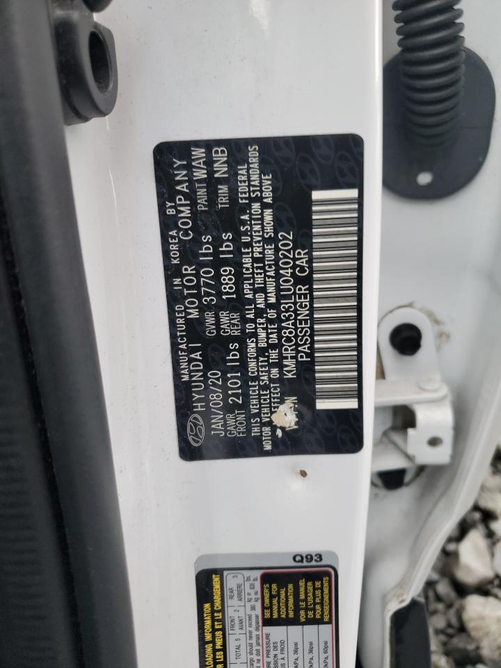 2020 Hyundai Venue Sel VIN: KMHRC8A33LU040202 Lot: 63265265