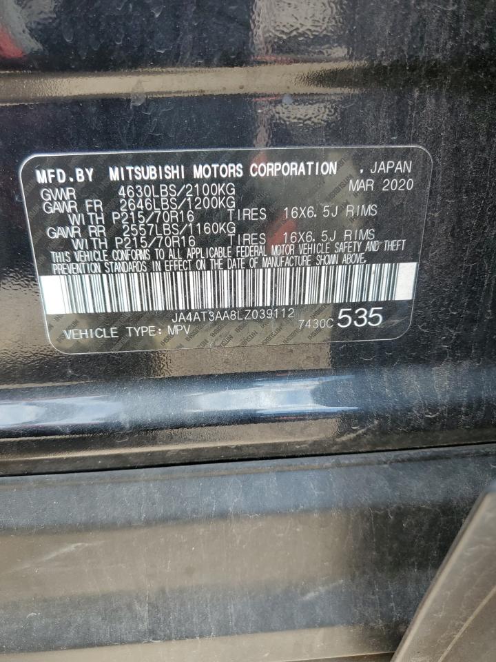 2020 Mitsubishi Eclipse Cross Es VIN: JA4AT3AA8LZ039112 Lot: 65187825