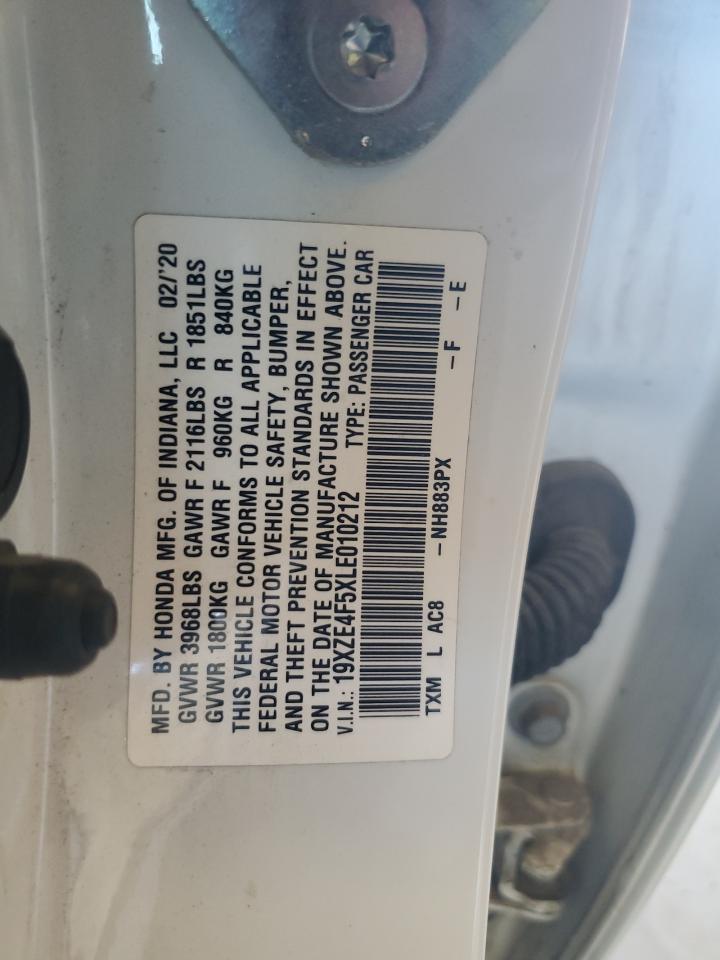 2020 Honda Insight Ex VIN: 19XZE4F5XLE010212 Lot: 66713055