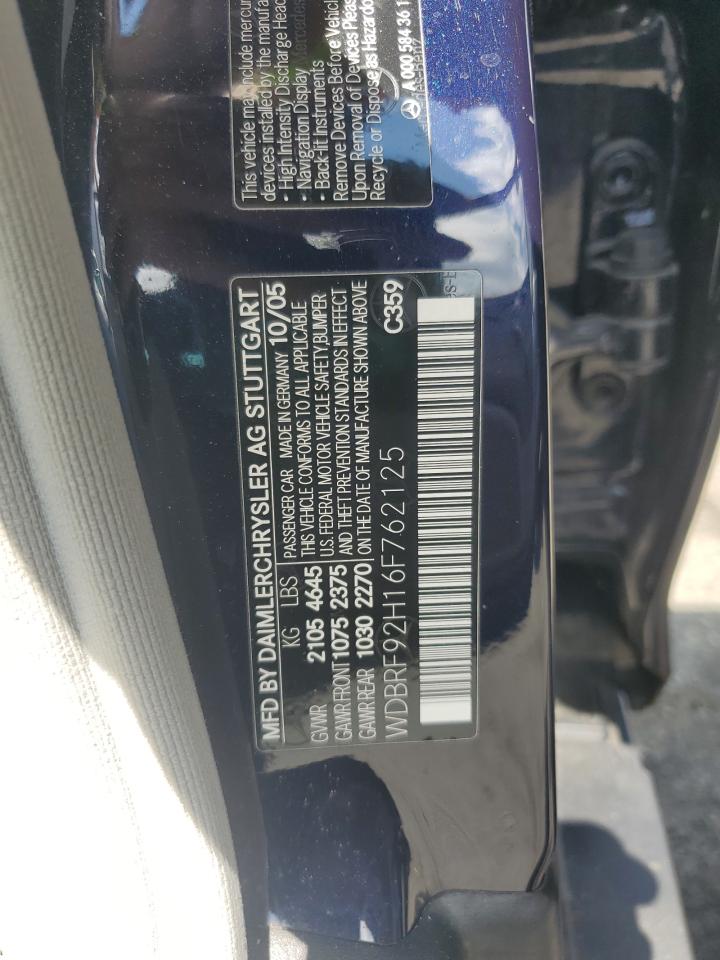 2006 Mercedes-Benz C 280 4Matic VIN: WDBRF92H16F762125 Lot: 64589815