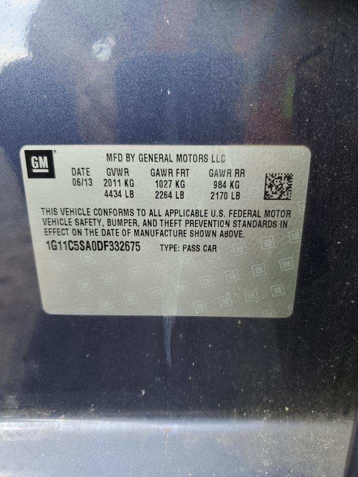2013 Chevrolet Malibu 1Lt VIN: 1G11C5SA0DF332675 Lot: 63484415