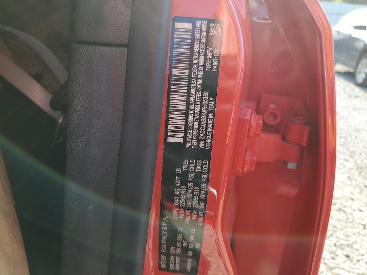 zaccjabb8jph05350 ZACCJABB8JPH05350 2018 Jeep Renegade Latitude