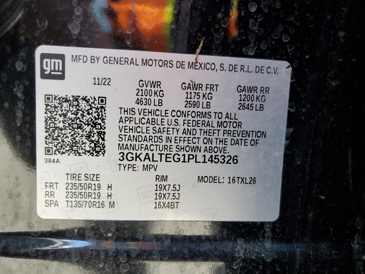 2023 GMC Terrain Sle VIN: 3GKALTEG1PL145326 Lot: 63523695