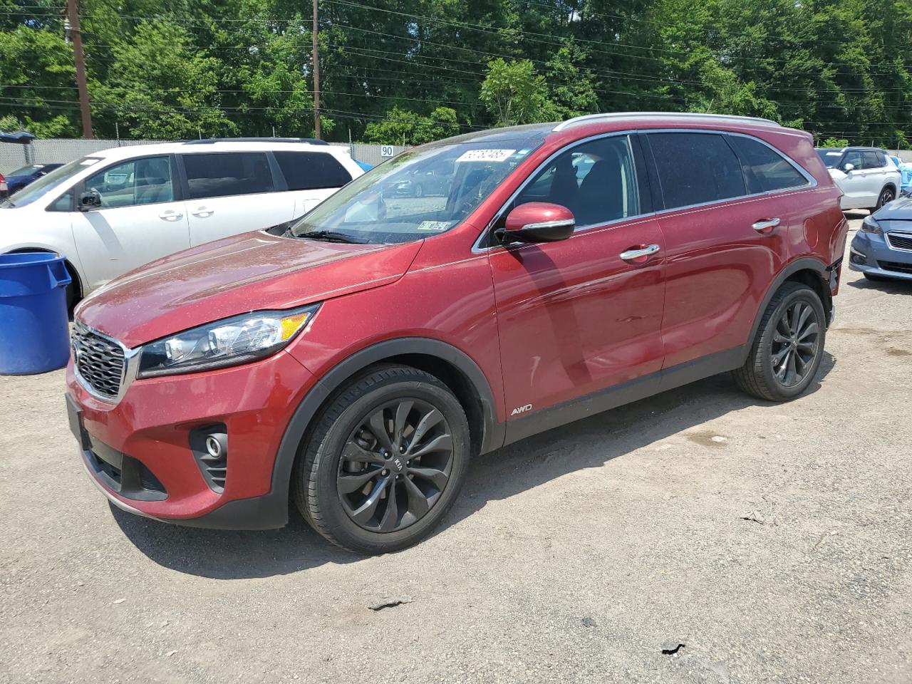 2020 KIA SORENTO RED VIN: 5XYPHDA52LG709603