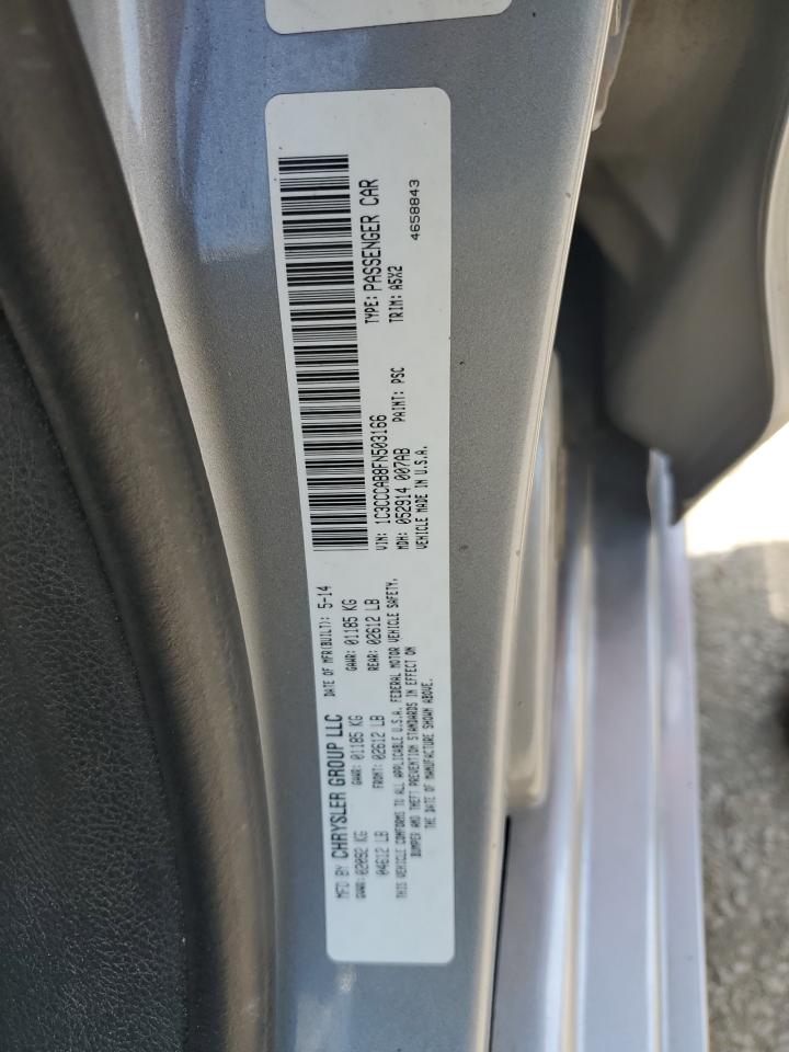2015 Chrysler 200 Limited VIN: 1C3CCCAB8FN503166 Lot: 65999505