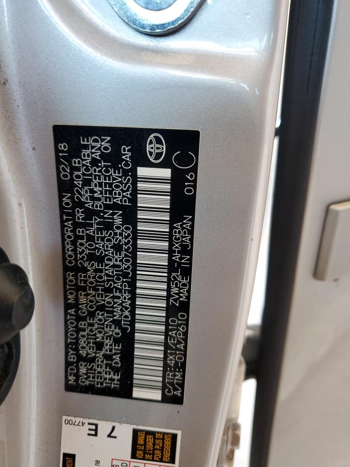 2018 Toyota Prius Prime VIN: JTDKARFP1J3073330 Lot: 63762325