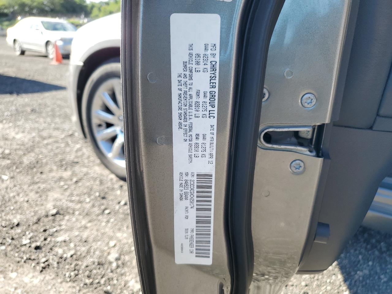 2012 Chrysler 300 Limited VIN: 2C3CCACGXCH250174 Lot: 65206425
