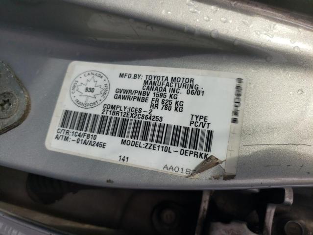2002 TOYOTA COROLLA CE  