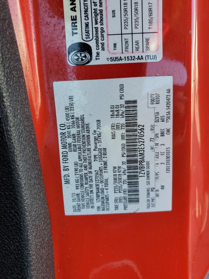 2014 Ford Mustang VIN: 1ZVBP8AM3E5270562 Lot: 65348285