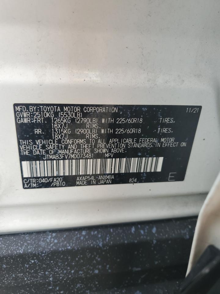 2021 Toyota Rav4 Prime Se VIN: JTMAB3FV7MD073481 Lot: 64468105