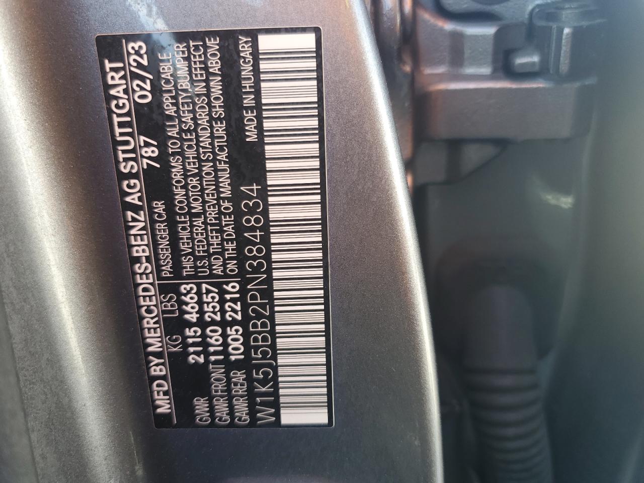 2023 Mercedes-Benz Cla Amg 35 4Matic VIN: W1K5J5BB2PN384834 Lot: 65317165