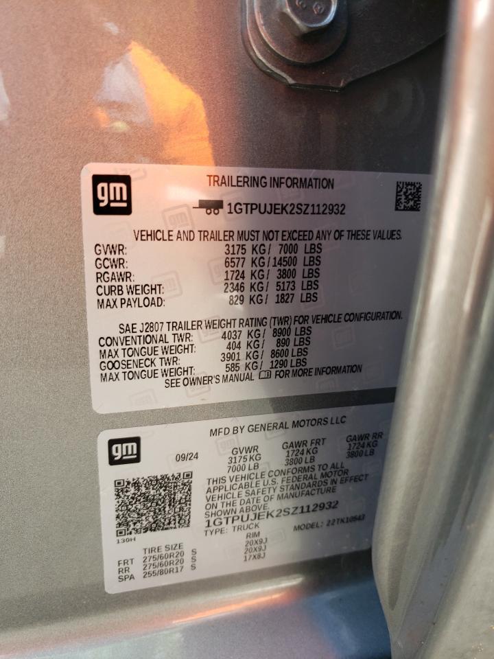 2025 GMC Sierra K1500 Elevation-L VIN: 1GTPUJEK2SZ112932 Lot: 65621875