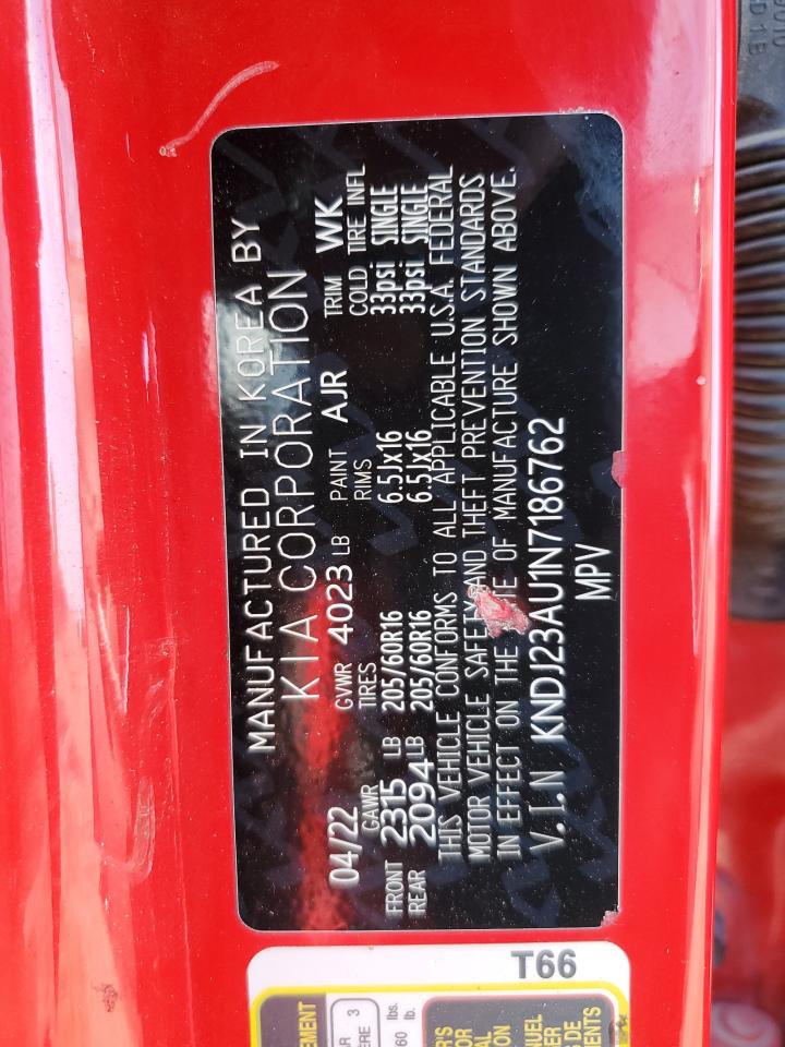 2022 Kia Soul Lx VIN: KNDJ23AU1N7186762 Lot: 65284705