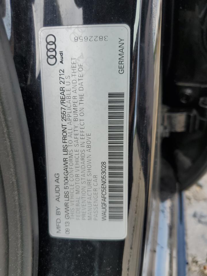 2014 Audi A6 Premium Plus VIN: WAUGFAFC5EN053028 Lot: 62721175