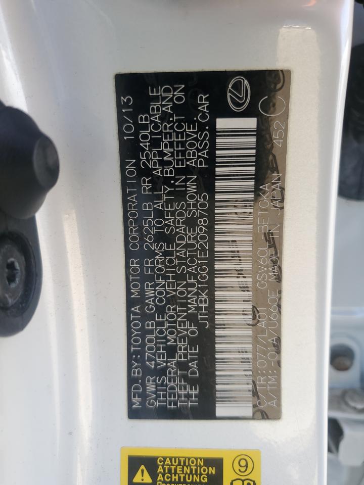 2014 Lexus Es 350 VIN: JTHBK1GG1E2098705 Lot: 66048555