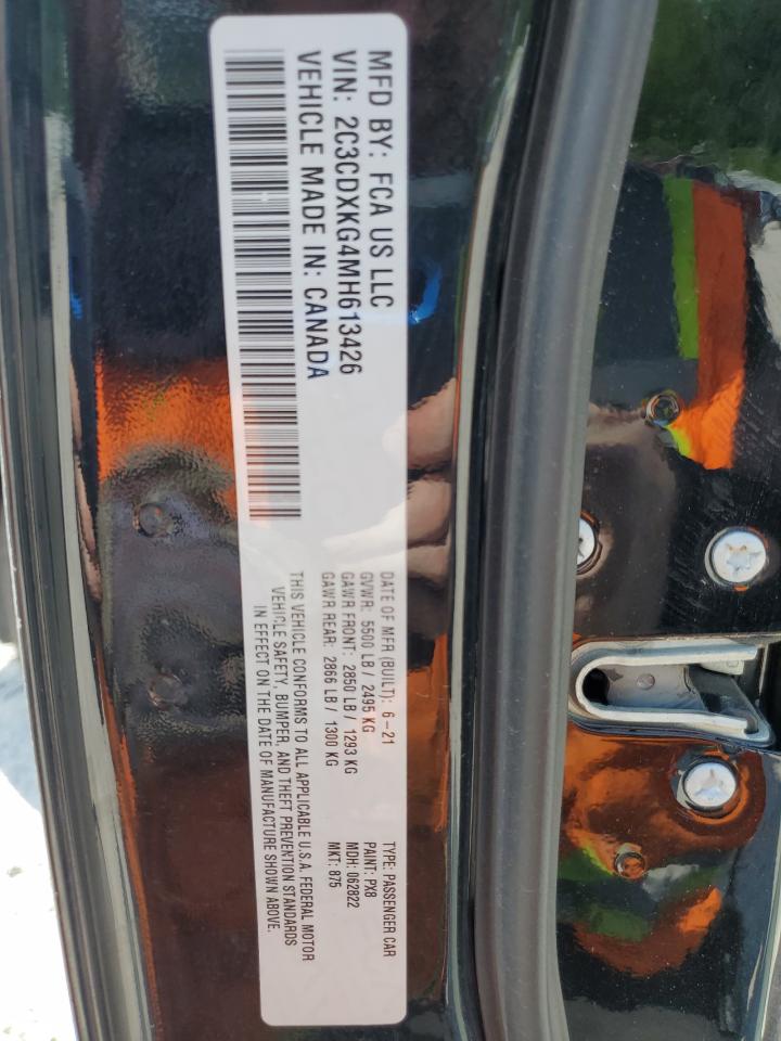 2021 Dodge Charger Sxt VIN: 2C3CDXJG4MH613426 Lot: 65515475