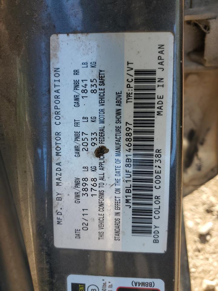 2011 Mazda 3 I VIN: JM1BL1UF8B1468897 Lot: 64732985