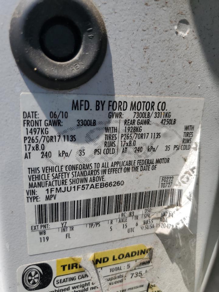 2010 Ford Expedition Xlt VIN: 1FMJU1F57AEB66260 Lot: 65809655