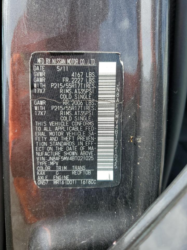 2011 Nissan Juke S VIN: JN8AF5MV4BT021025 Lot: 65503855