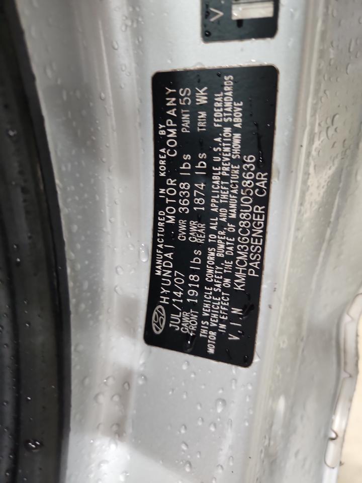 2008 Hyundai Accent Gs VIN: KMHCM36C88U058636 Lot: 64606975