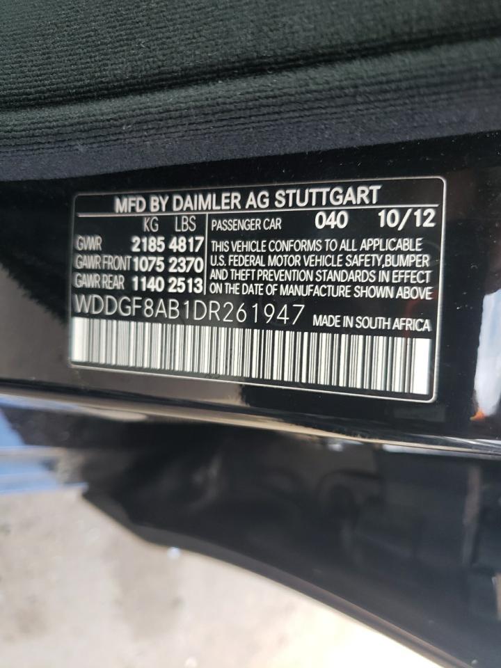 2013 Mercedes-Benz C 300 4Matic VIN: WDDGF8AB1DR261947 Lot: 63380595