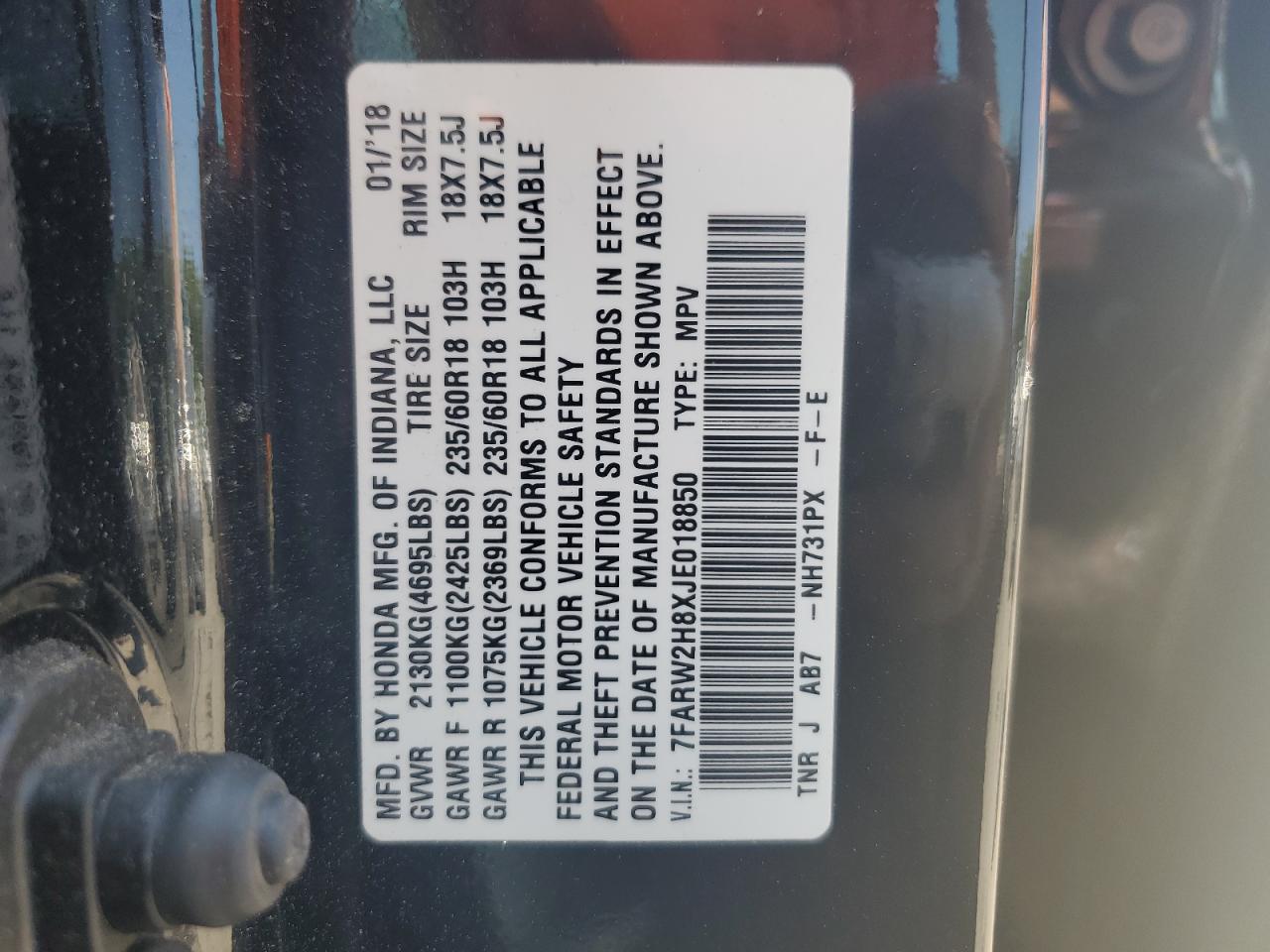 2018 Honda Hr-V Ex VIN: 3CZRU5H58JM713844 Lot: 65446365