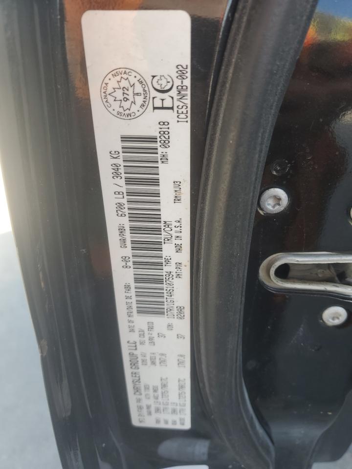 2010 Dodge Ram 1500 VIN: 1D7RV1GT4AS107594 Lot: 64396615