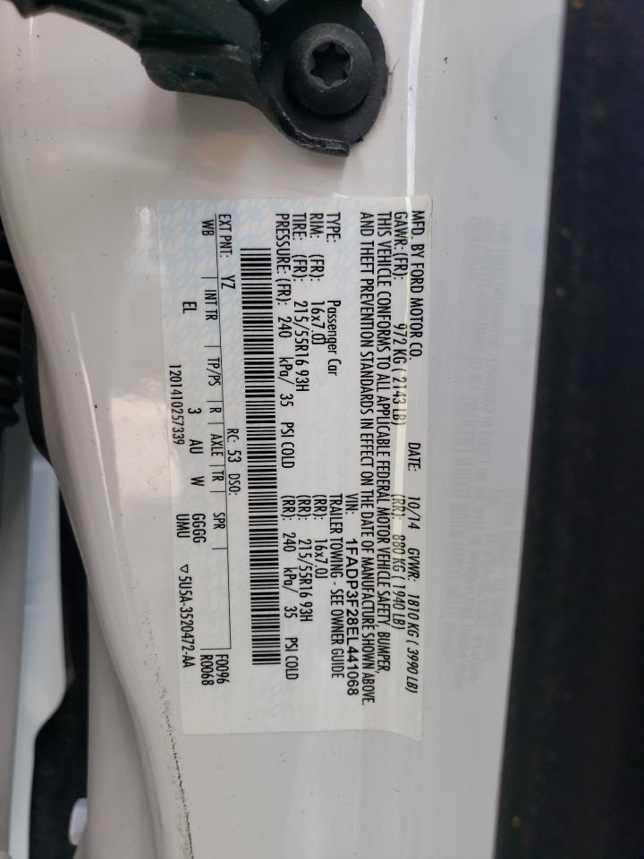 2014 Ford Focus Se VIN: 1FADP3F28EL441068 Lot: 64988705