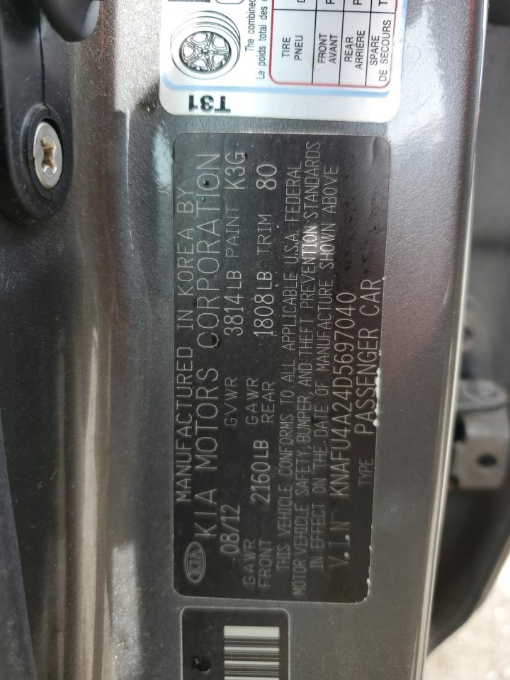 2013 Kia Forte Ex VIN: KNAFU4A24D5697040 Lot: 64882195