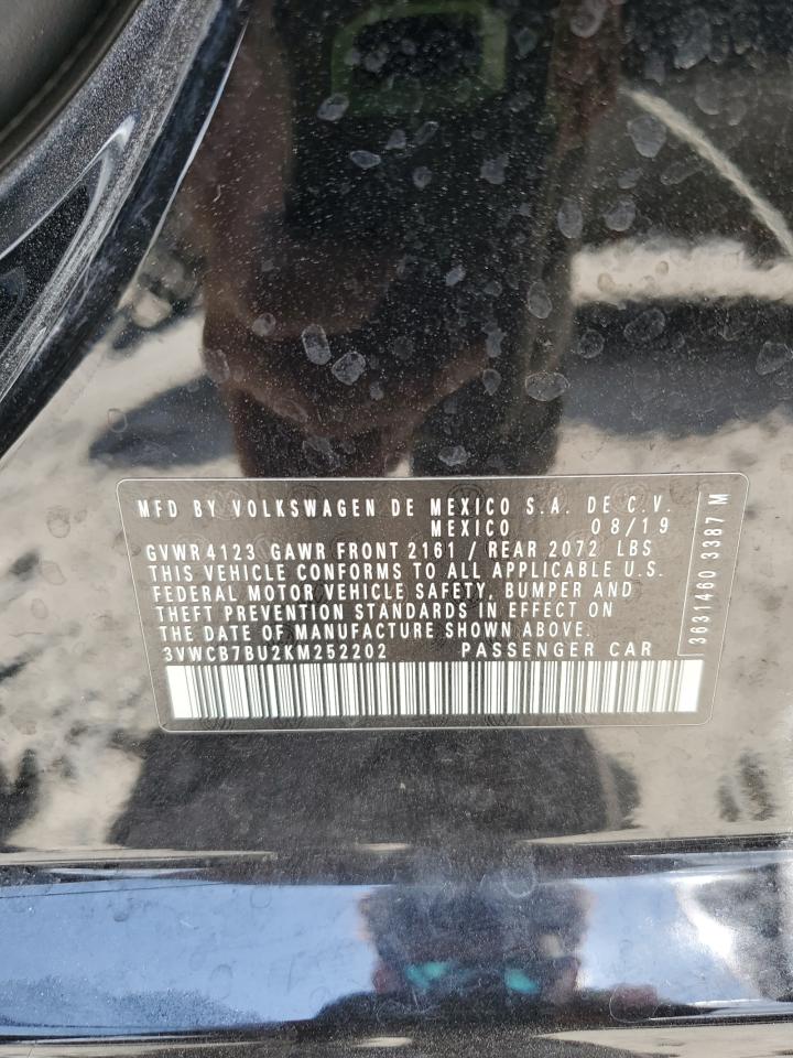 2019 Volkswagen Jetta S VIN: 3VWCB7BU2KM252202 Lot: 65184705