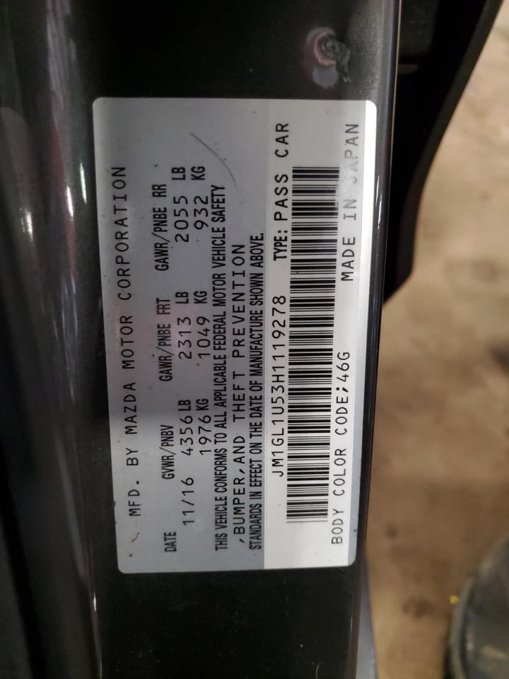 2017 Mazda 6 Sport VIN: JM1GL1U53H1119278 Lot: 66481285