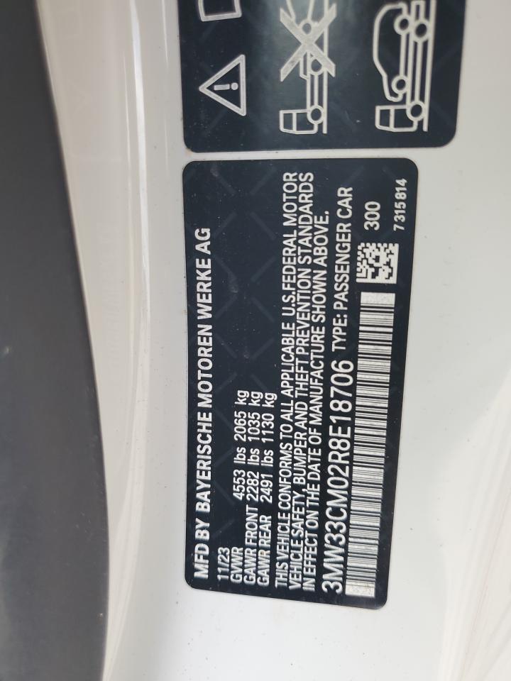 2024 BMW 230Xi VIN: 3MW33CM02R8E18706 Lot: 63081835