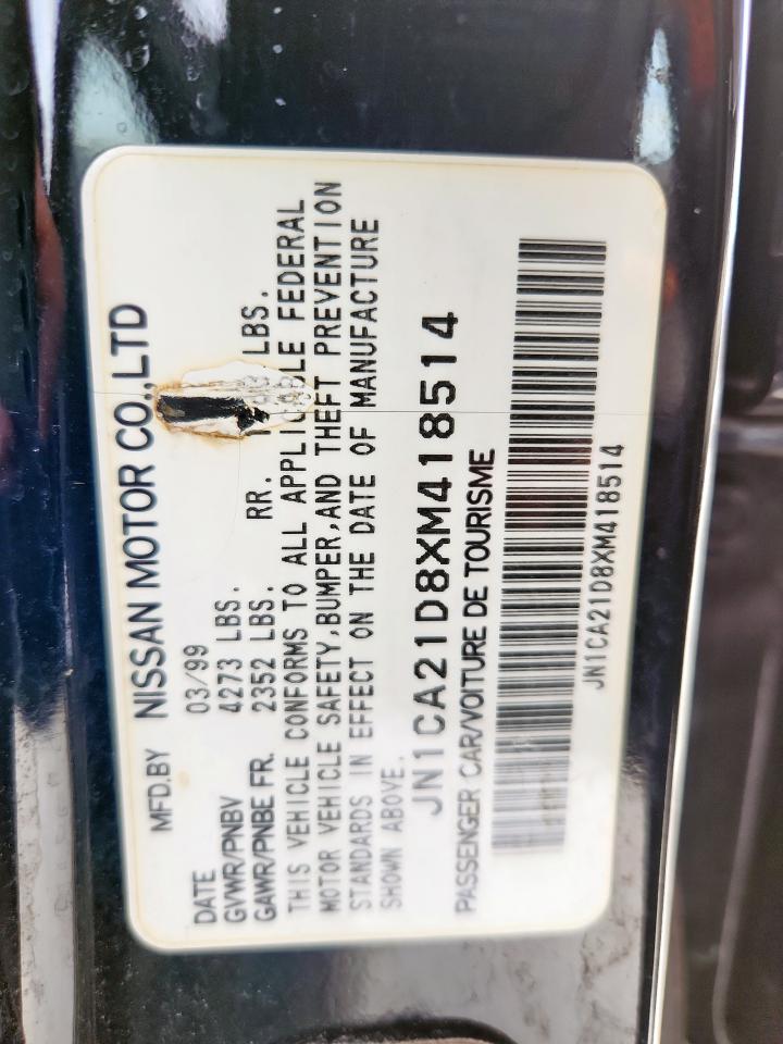 1999 Nissan Maxima Gle VIN: JN1CA21D8XM418514 Lot: 62872575